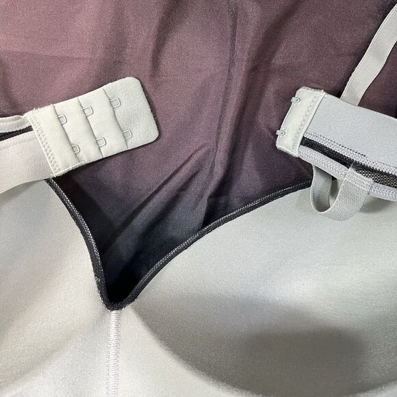 All You Lively All Day Deep V Plunge lightly lined Grey Bra 36DD No Wires J-hook - Picture 8 of 8